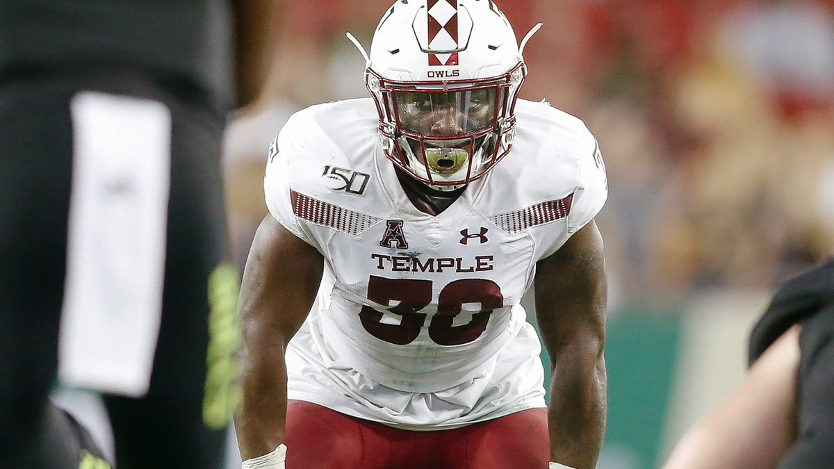 TUFFRecruiting's tweet photo. The Linebackers are always locked in ♦️🦉🍒♦️ #LBWEEK
#TempleTUFF || #21FIVE https://t.co/GYAayH8jx1