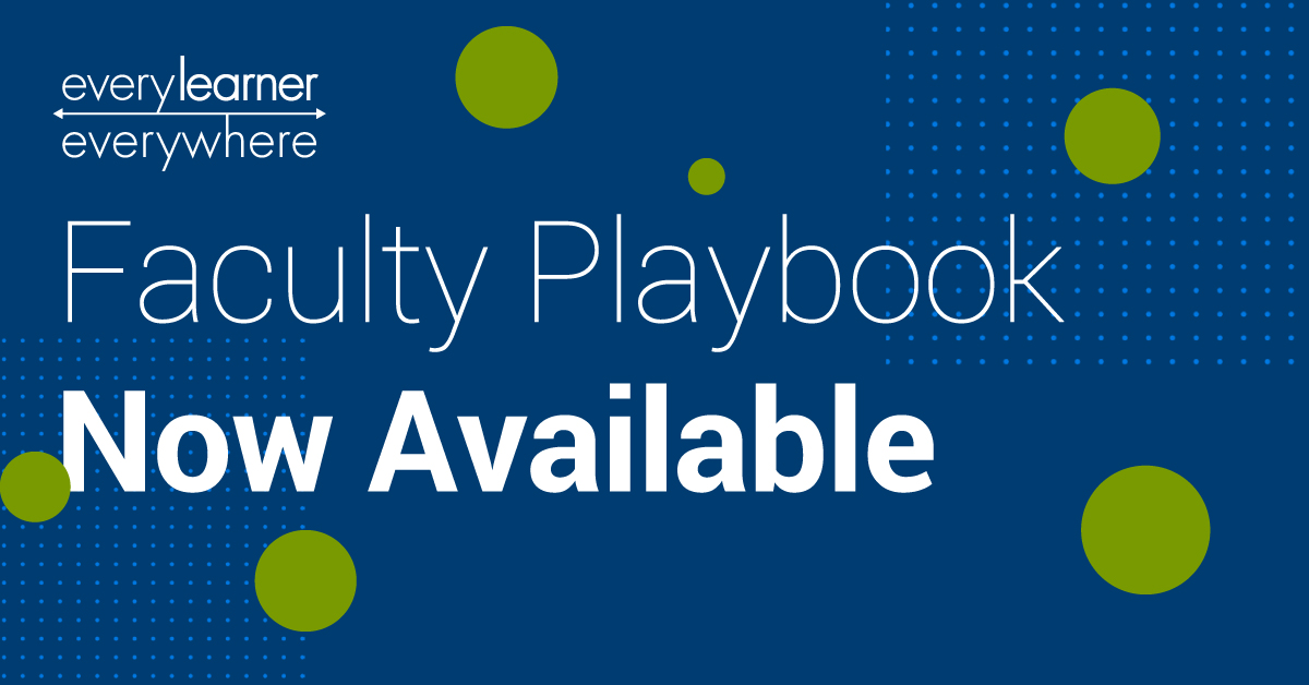 EveryLearnerNet's tweet photo. Announcing "Delivering High-Quality Instruction Online in Response to COVID-19" a free, downloadable resource.

We're here to help you navigate with a playbook developed in partnership with @OLCToday, @APLU_News, with support from @gatesfoundation.

https://t.co/21mqGYBISu https://t.co/iwaRyo48Yl