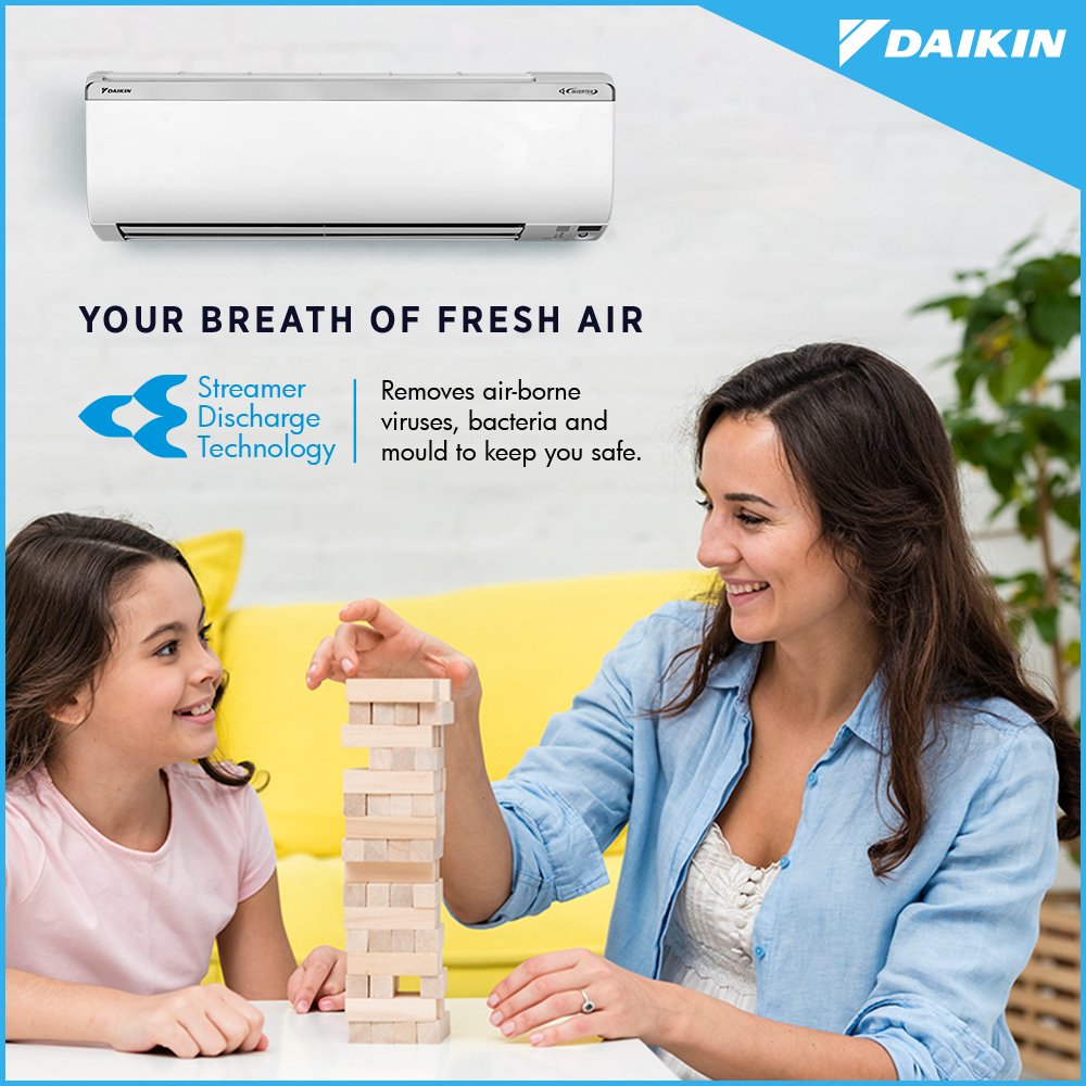 DaikinIndia's tweet photo. Daikin’s #JTKJ Inverter ACs with #StreamerDischarge will always keep you healthy, wealthy and happy.
Check them out: https://t.co/rYWi5AvOhB
#InnovatingGoodness #MoreSavings #CleanandCool #HolisticAirConditioning https://t.co/JWvL5SrgXt