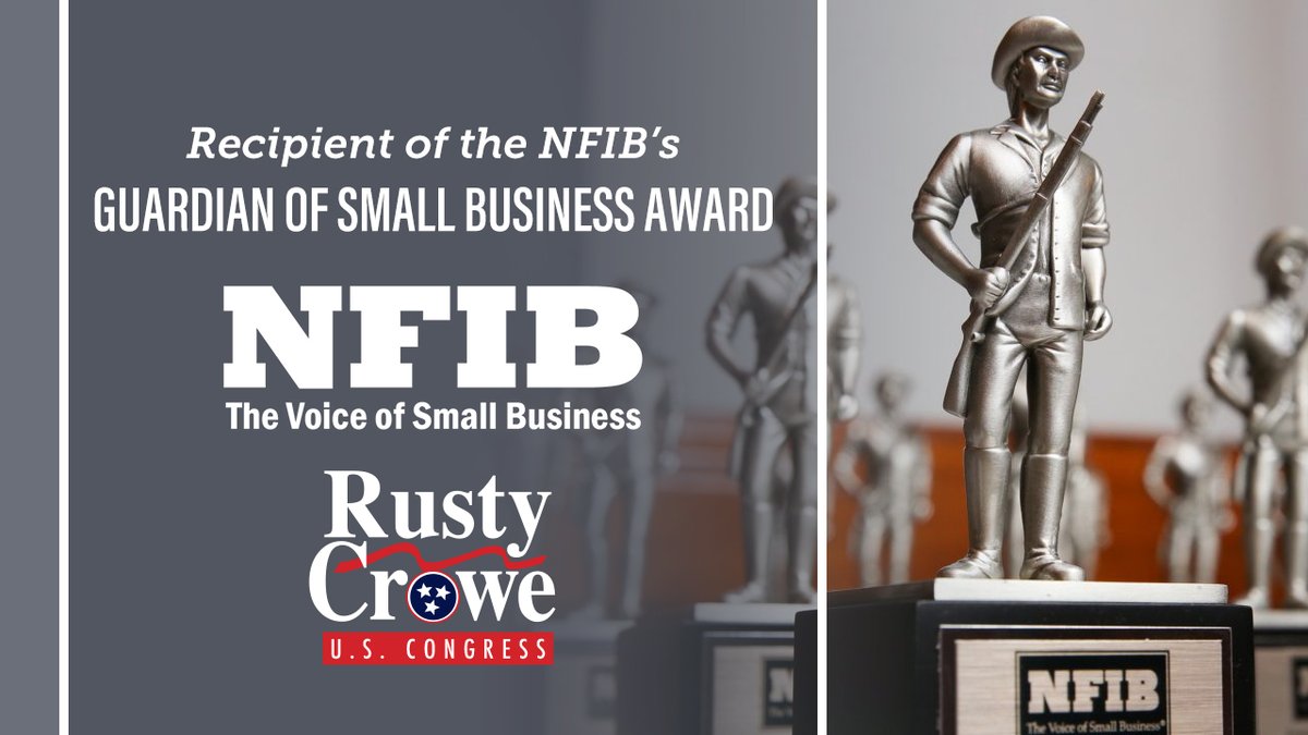 I'm proud to be a recipient of the <a href="/NFIB/">NFIB</a>'s Guardian of Small Business Award for demonstrating a commitment to low taxes, sensible regulation, less red tape for small businesses, and promoting a stable and predictable environment for entrepreneurs.
