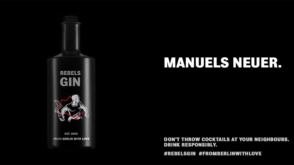 RebelsGin's tweet photo. MANUELS NEUER.
#FromBerlinWith🖤
#fussball #fcbayern #manuelneuer #bundesliga #vertrag #nationalmannschaft
#REBELSGIN #rebels #berlin #rebellion #gin #gintonic #gintasting #ginlovers #hellomolli #berlinmylove #bartender #barkeeper #nightlife #cheeky #edgy #sexy #black #design https://t.co/uj1eV4UnmF