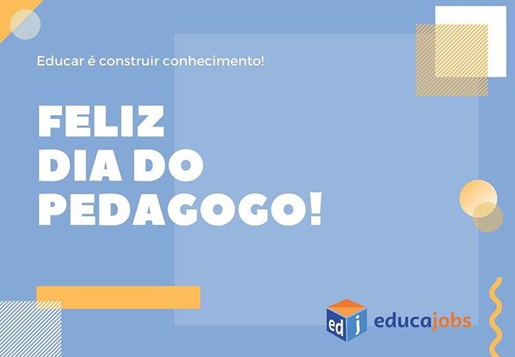 Educajobs_'s tweet photo. Parabéns a todos os pedagogos, desejamos que esses profissionais tão importante sejam cada vez mais valorizados!
#educação #pedagogia #DiaDoPedagogo #educajobs_oficial #educajobs https://t.co/k3miqbLNub