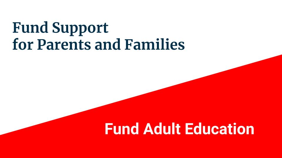 Adult Education supports parents and families - providing the computer and English language skills that parents need in order to help their children succeed in the new world of remote learning.#FundAdultEducation #K12AdultEducationMatters