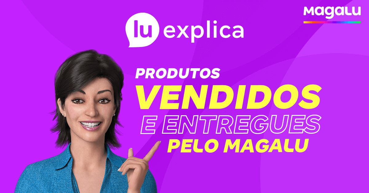 magalu's tweet photo. Eu vejo alguns comentários de vocês me perguntando: "Lu, como eu sei se o produto é vendido e entregue pelo Magalu?". Hoje o #LuExplica vai ensinar onde olhar essa informação quando vocês comprarem algum produto no App ou site do Magalu. https://t.co/6pLTnDjyqp