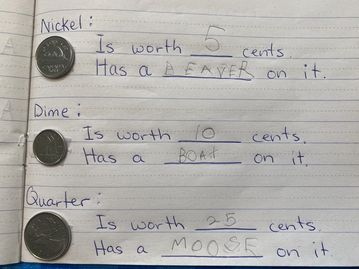 MsWilsonhrb's tweet photo. J is learning about coins. He found out how much each coin is worth and noticed what picture is on it #noticeandname https://t.co/AfUw5EKQA8