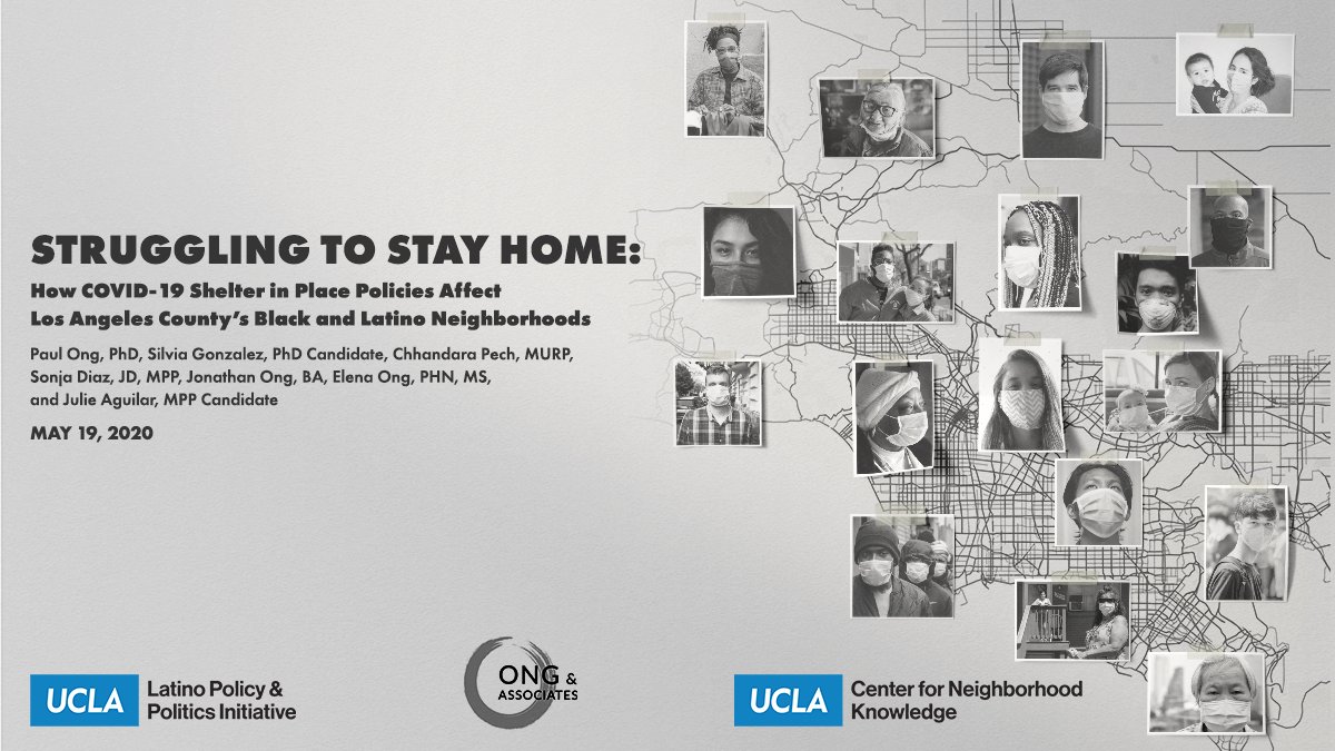 #BREAKING: Report released by <a href="/UCLAlatino/">UCLA Latino Policy & Politics Institute</a> &amp; <a href="/KnowledgeLuskin/">UCLA Center for Neighborhood Knowledge</a> finds that some communities don’t have sufficient access to outdoor recreation, groceries, physical distance to stay safe.

Blacks and Latinos face the highest burdens to sheltering in place.

tinyurl.com/y745q3jx