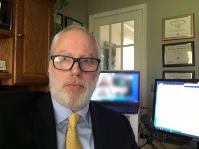 AmBdSurg's tweet photo. ABS history was made this week with the delivery of the first-ever virtual #GeneralSurgery #CertifyingExam. Proving that we work better together, @SCOREsurg COO Mark shows off his home office as he proctors an exam. https://t.co/g8sXup2tSc