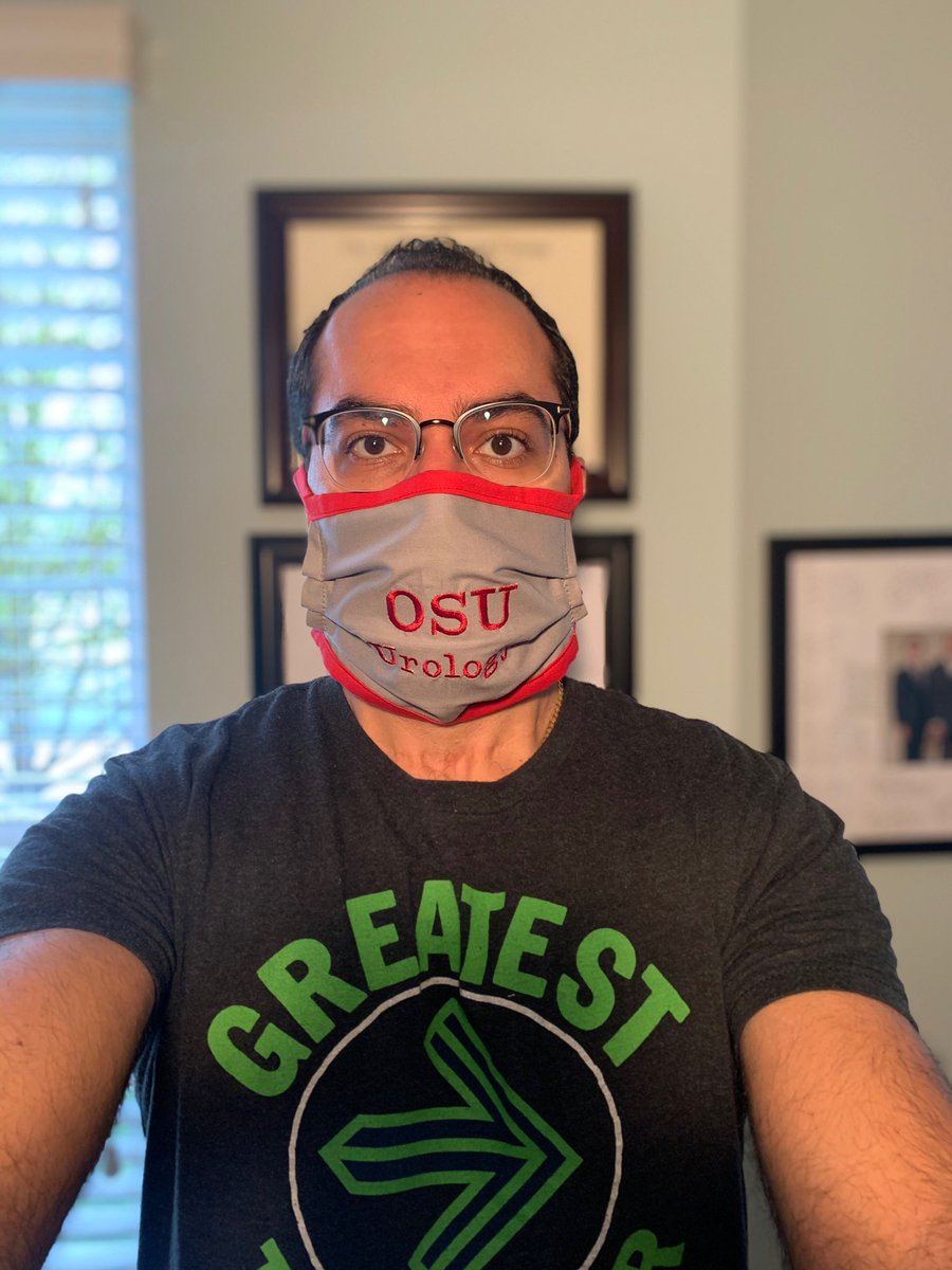 OSU_Urology's tweet photo. Are you practicing safe #SocialDistancing? Our faculty and staff are! With a little department pride to go with it 👏🏻 @MSourialMD @davidssharp @ctleeuro https://t.co/FMVA5MjfSQ