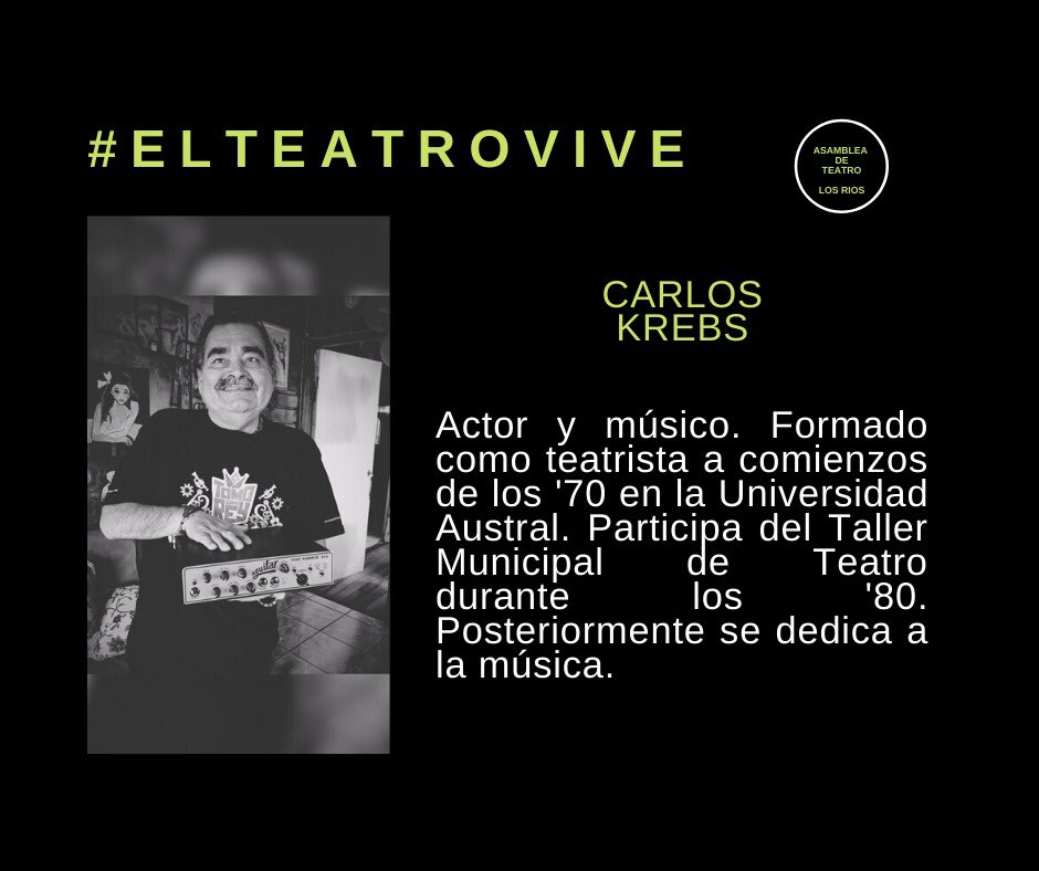 teatrolosrios's tweet photo. Hoy, 20 de mayo, queremos compartir una breve reseña de grandes personas, actor y actrices, que marcaron esta generación de compañeros y cómplices de esta etapa de Teatro en  @UAustraldeChile , Ethelvina Ruíz, Carlos Gato Krebs y Lilian Villanueva.

#elteatrovive #valdiviacl https://t.co/CaqIMgoSlM