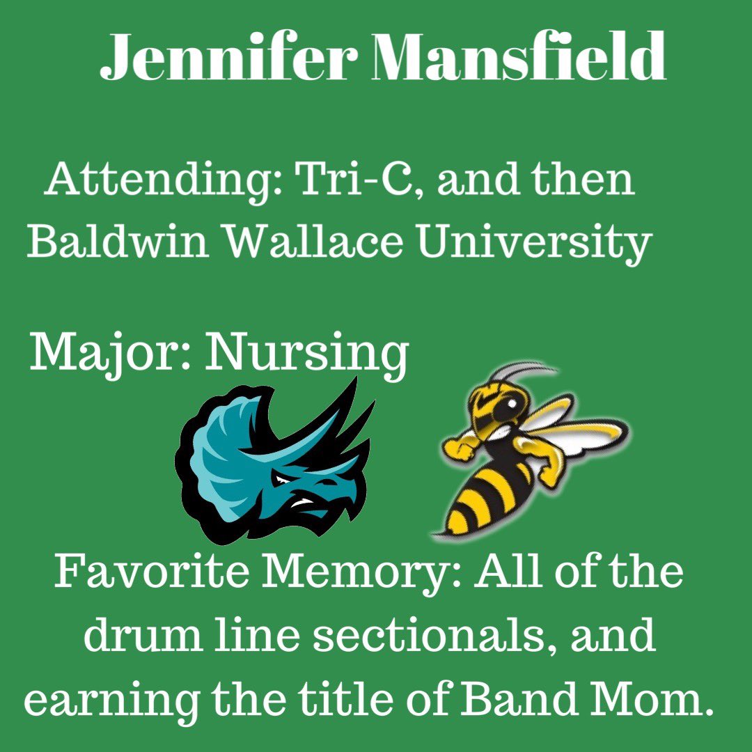 HNHS_Music's tweet photo. Jen participated in Marching Band, and Symphonic Band. 

Thank you for all of your hard work and dedication! We will miss you!
🌊💚 #AlwaysANamer https://t.co/j5oXFK3pzS
