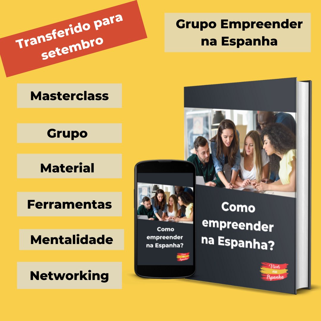 ViverEspanha's tweet photo. Por decisão dos participantes, prorrogamos a abertura do grupo para setembro de 2020. Se você têm interesse de participar do grupo de empreendedores na Espanha basta preencher este formulário

https://t.co/0hN5LH6FCK https://t.co/0tr9GIFZ1z