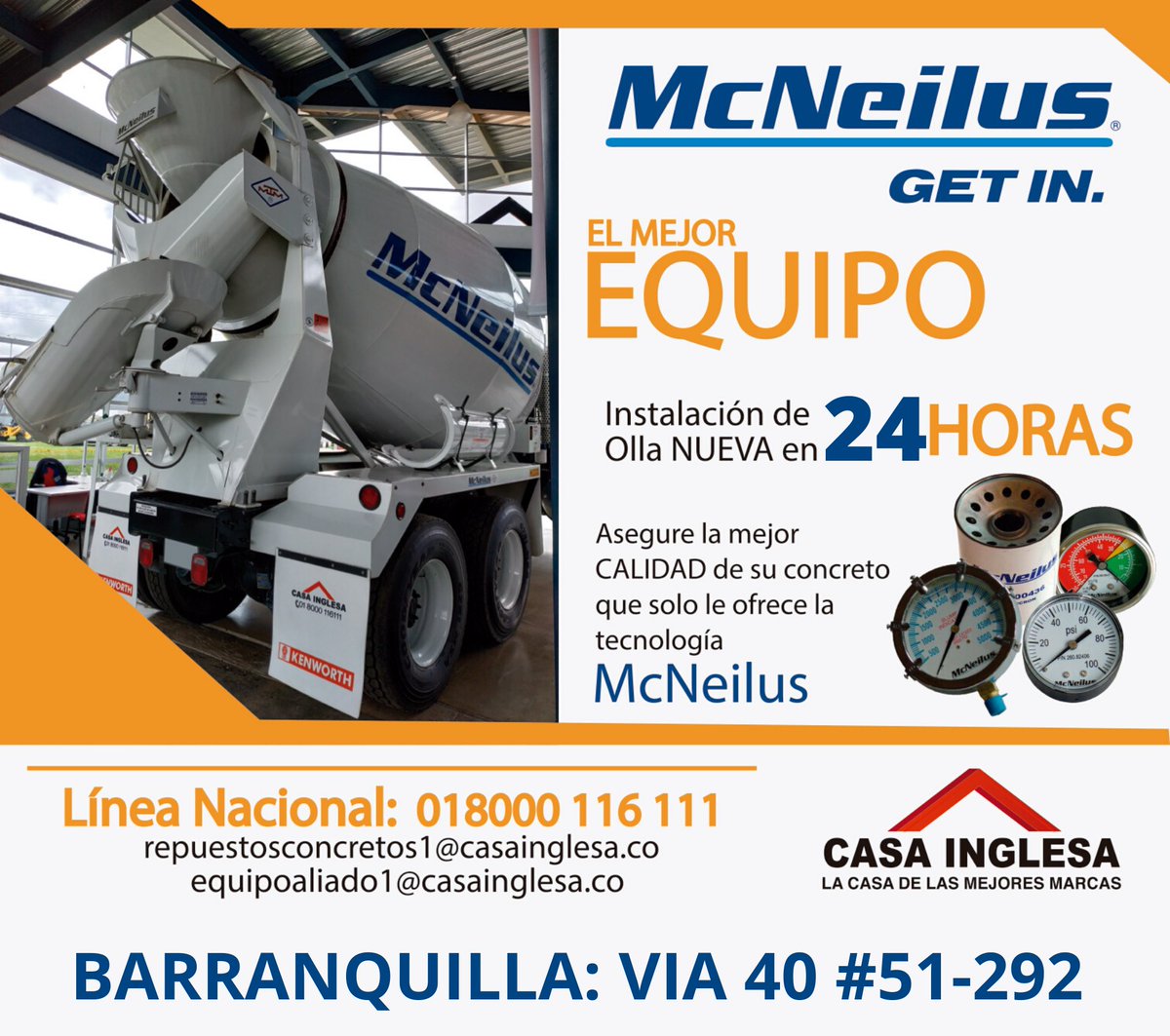 CasaInglesaCol's tweet photo. Instalación de olla nueva McNeilus en 24 horas en nuestro taller de Barranquilla https://t.co/UPIcNFgSG2