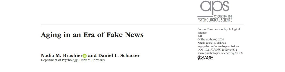 nadiabrashier's tweet photo. Why do older adults share the most fake news?  In a new paper in Current Directions, I argue that cognitive declines are only part of the problem. 1/13
https://t.co/le3IiwcDay https://t.co/IkOkLpTIxV