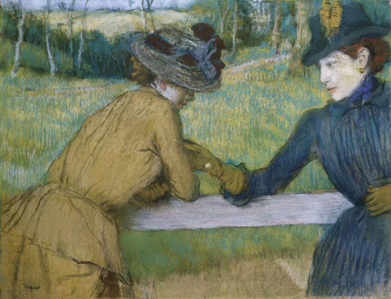 Edgar Dégas, Two Women Leaning on a Fence