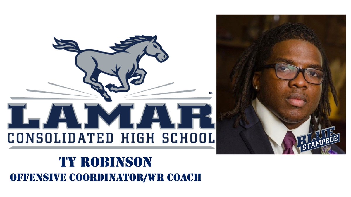 Mustang Family - Help me welcome Tymagic Robinson as the new Offensive Coordinator.  We are excited and pleased to have Coach Rob back in Blue.  #BlueStampede