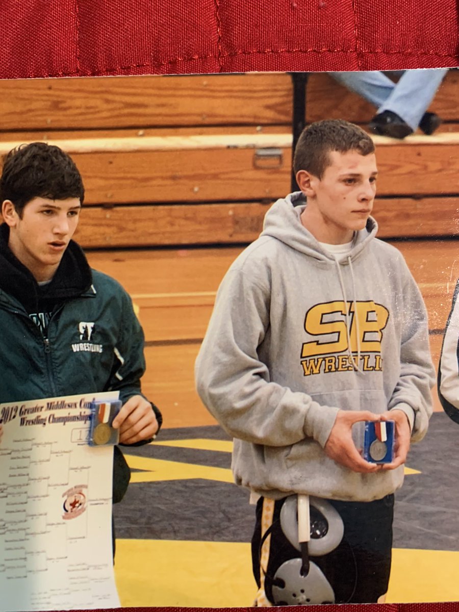 jordypagano's tweet photo. That time @AnthonyAshnault assaulted me in the county finals... I’m not entirely sure I’ve recovered physically or mentally since that beat down. My face says it all. Glad we haven’t wrestled since 😂 @RUWrestling https://t.co/Isv1lZVBBz