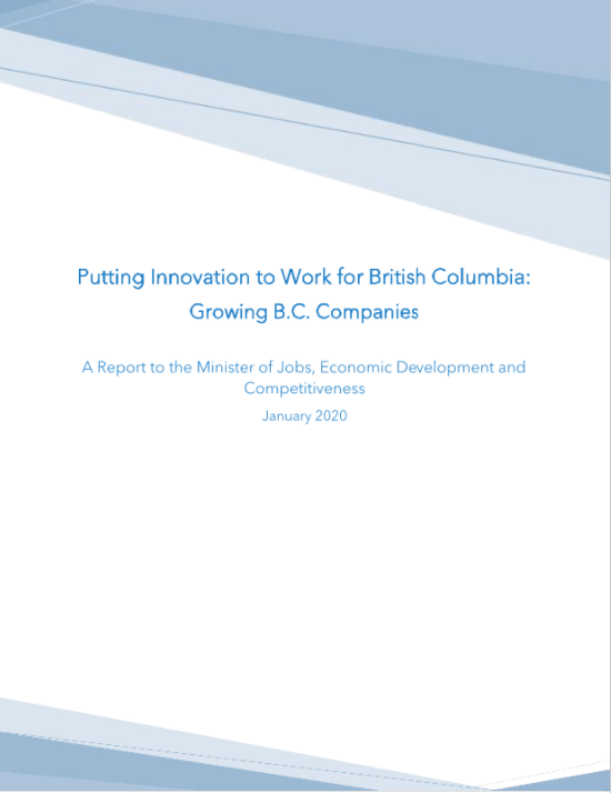 Dr Alan Winter collected his thoughts and findings during his two-year term as BC's Innovation Commissioner, and the final report was recently released. We're thrilled to be included as one of his 450 engagements during that time. #innovation #govtech rad.ical.io/2Xd9rQj