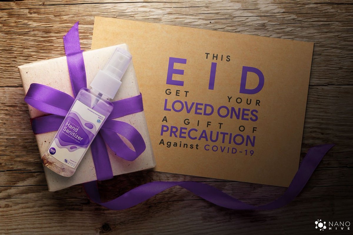 NanoHive's tweet photo. This Eid Get Your Loved One's a Gift of Precaution.
#Covid_19 #StayHome #staysafe #Pakistan #HistoryMakerPMIK #NanoHive #LailatulQadr #AikQaumvsCOVID #Quran @ImranKhanPTI https://t.co/QYfXhTWjiM