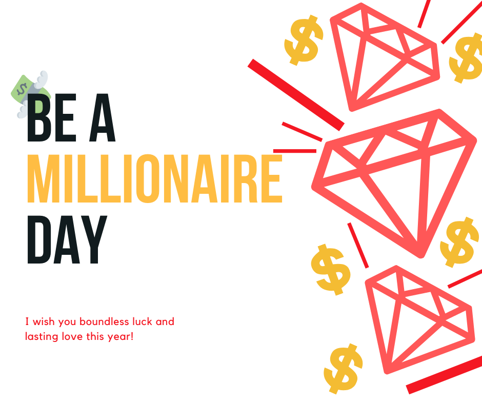 Be a Millionaire Day! What's are your plans to reach $1 million? #millionaire #money #dream #someday