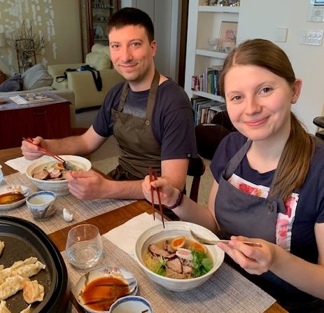 ClassMusubi's tweet image. Pork Ramen &amp;amp; Gyoza class for friends &amp;amp; brothers from Poland &amp;amp; Belgium!

I have noticed quite a few of my guests have learned about Ramen by reading Manga comic books.  #japanesefood #japanesecooking #japanese #washoku #cooking #cookingclass #recipe #sushi japanese-cooking-class-tokyo.com/2020/05/20/ram…