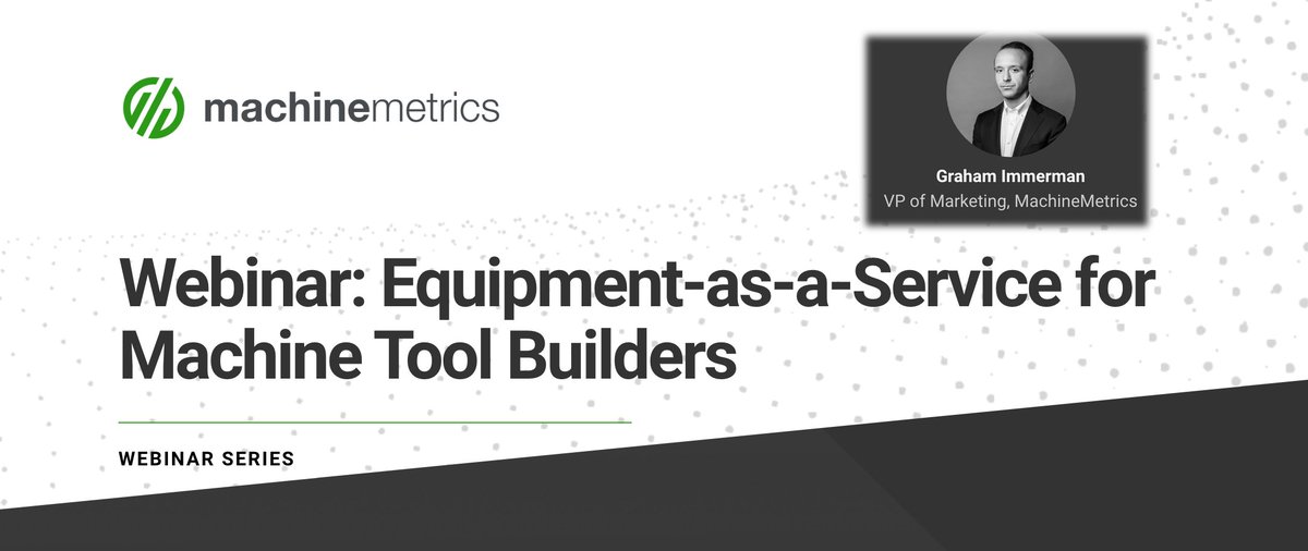 MfgNewsWeb's tweet image. In an upcoming webinar, May 26 from 1 to 2 PM EST, Graham Immerman, VP of Marketing for MachineMetrics, will be exploring the arrival of the Equipment-as-a-Service model for manufacturing.
#EaaS #MachineMetrics #IoT
ow.ly/iNRV50zLKqq