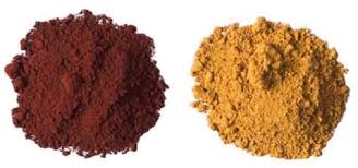 Ochre pigments are easily obtained from iron-rich claily soils of different hues, being the yellow ochres rich in goethite (FeOOH) and the red ones, in hematite (Fe2O3).