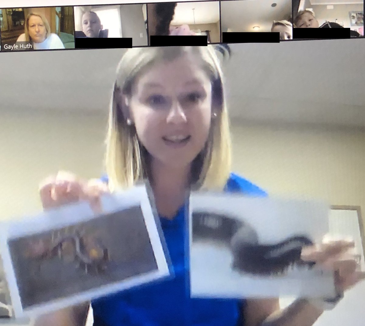 CES_MrsDecker's tweet photo. When you can’t go to the FW Children’s Zoo, they come to you! All @CEScoyotes 2nd gr Ss enjoyed a Zoom visit from Emily &amp; the Zoo Mobile on the last day of school. We had an awesome time learning about creeping, crawling, &amp; flying zoo animals!Thank you @lincolnfingroup!#SACSPride https://t.co/pxJ4SuUDAj