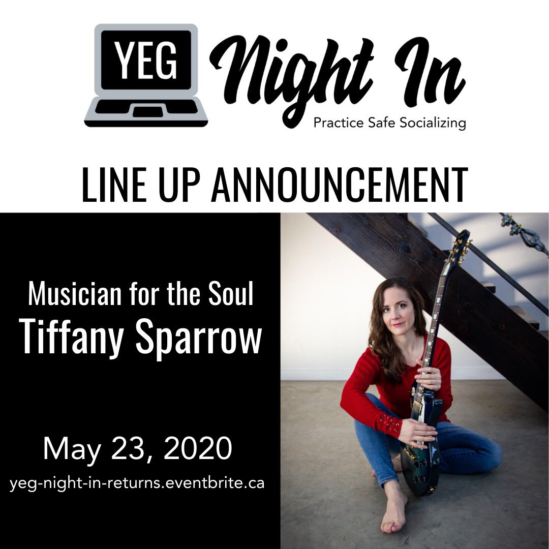 With soulful tones &amp; compelling lyrics, Tiffany Sparrow is a vocalist &amp; multi-instrumentalist who weaves dulcet ambience into her folk-pop tunes. Join us at YEG Night In on Saturday to support @mentalhealthab and connect with our community. Tickets 👉🏻 YEG-night-in-returns.eventbrite.ca #yeg
