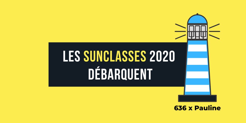 Agence_Polpoz's tweet photo. 4, 3, 2, 1 ... Les #Sunclasses2020 reviennent ⚡️ On vous dit tout dans ce thread 👇 https://t.co/GiVKxZJpZu