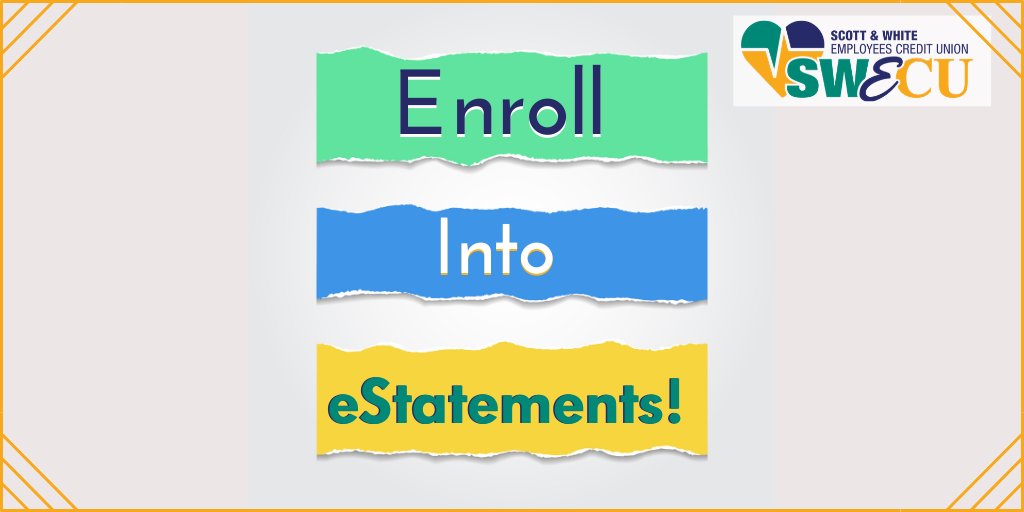 scottwhiteecu's tweet photo. Tired of paper statements piling up everywhere? 😣 Enroll into #eStatements today! 📄 Click here to enroll - https://t.co/cjAn9h8CGs
#Paperless #DigitalStatements #GoGreen #Declutter #StatementSunday #eService #Members #SWECU #TempleTX https://t.co/3UE1u7TCoV