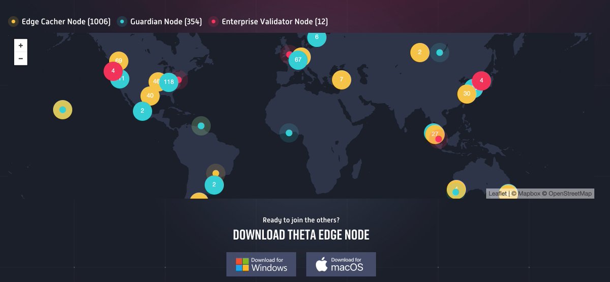 Theta_Network's tweet image. Big milestone hit today - the Theta Network has passed more than 1,000 active Edge Nodes! Mainnet 2.0 launching next week w/ official launch partner will grow Theta Network even more. Get involved now by running the Theta Edge Node: medium.com/theta-network/…
