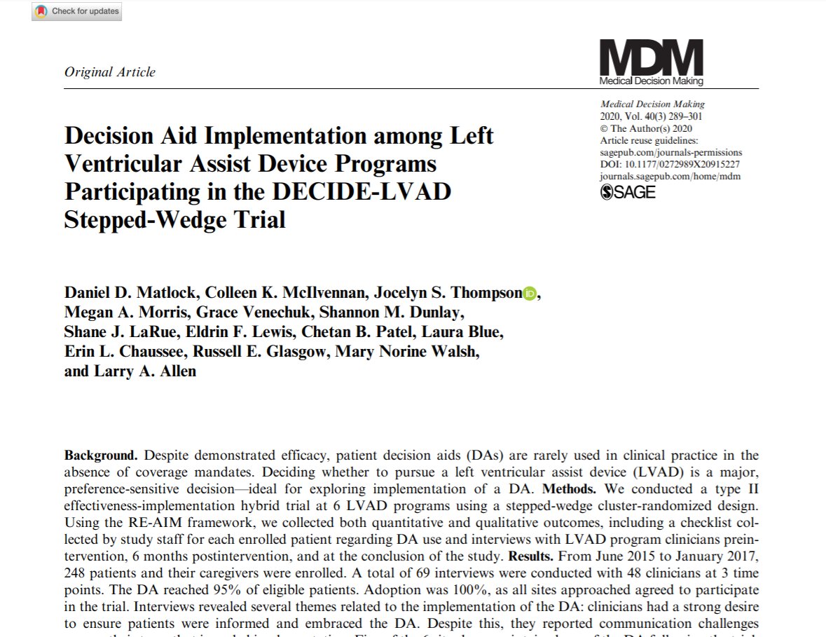 I DECIDE: LVAD tweet media