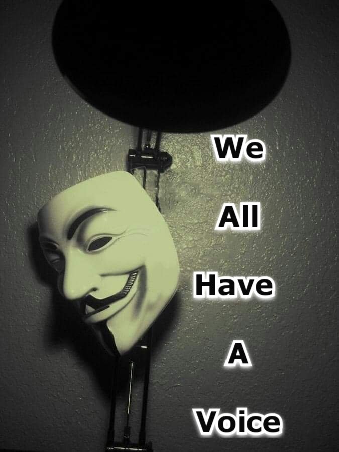 DisobeyDaElites's tweet photo. Boo to you.
Come to the Anonymous side.
We stand as one.
We act as one.
We are family.
We are together.
We are Anons.
We are Legion.
Anonymous supports fighting against censorship and freedom of silence.
#FuckCensorship
#AnonymousTruth https://t.co/5ckzvyJeb1