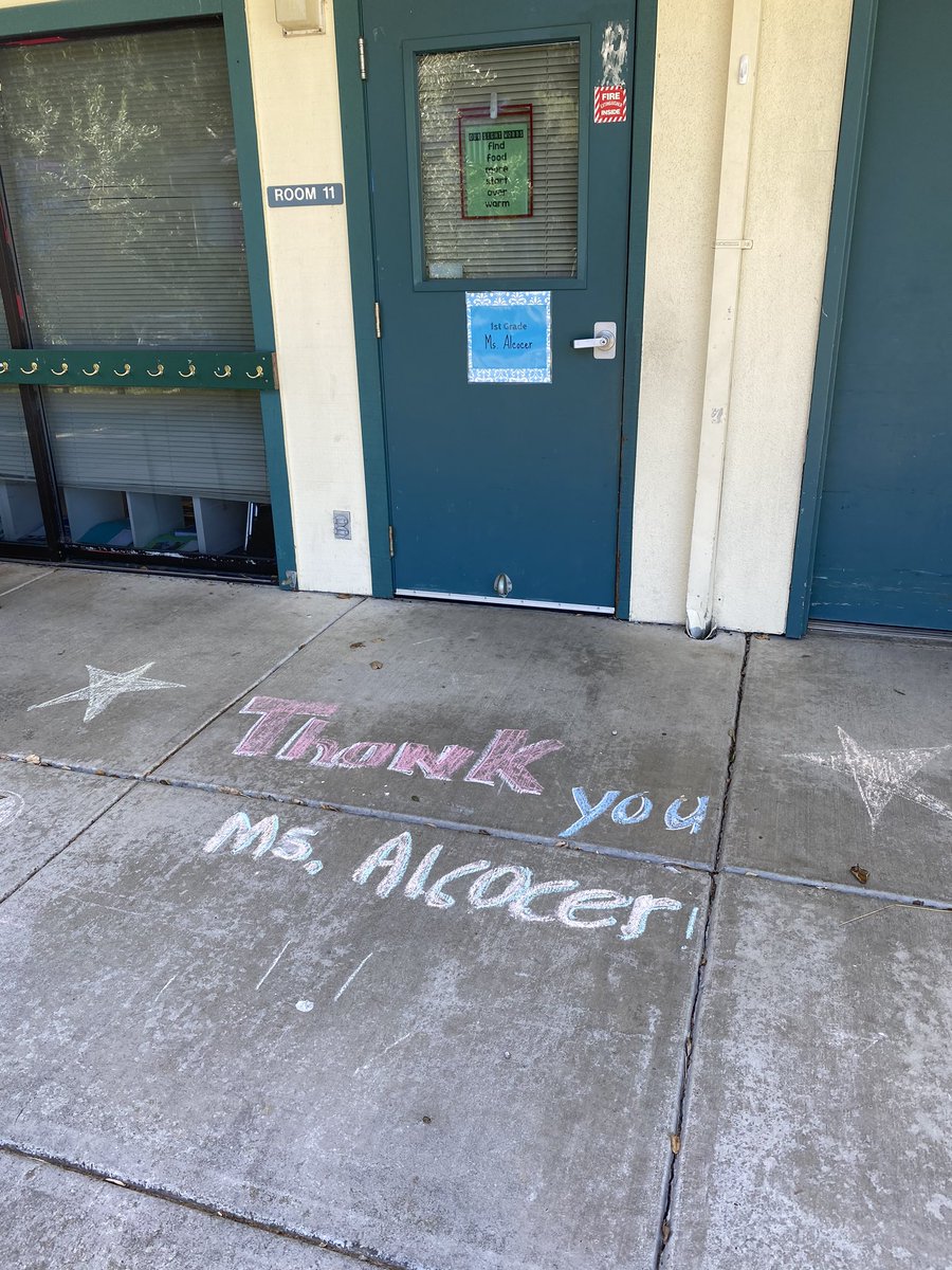 This message is almost as resilient as the kids in our class. It’s going strong after almost three weeks and a couple days of rain. 💙#pennpanthers #petk12