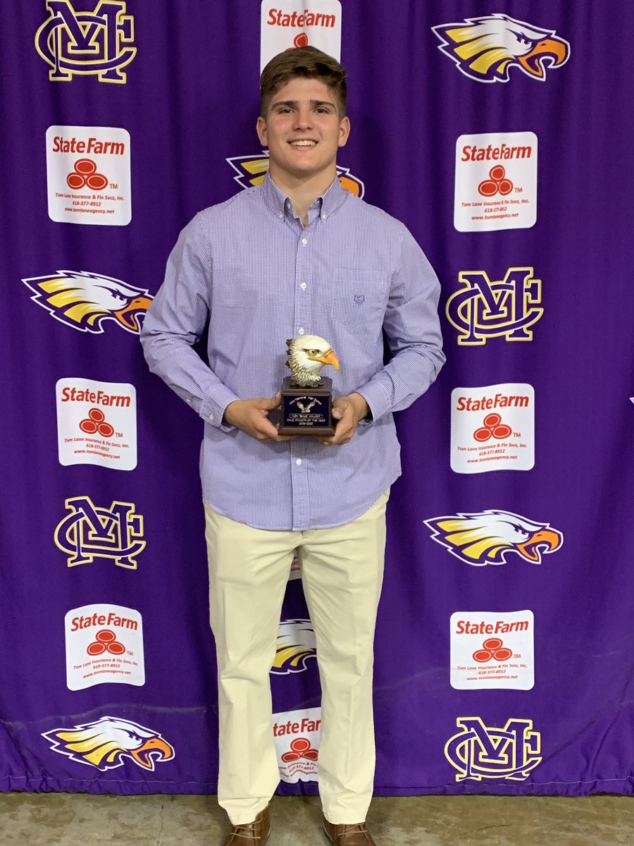 CM_Eagles's tweet photo. Civic Memorial congratulates Jenna Christeson and Nick "Shug" Walker for receiving the female and male Athlete of the Year Award for 2019-2020.  #GoEagles. https://t.co/8RSDqmwgSj