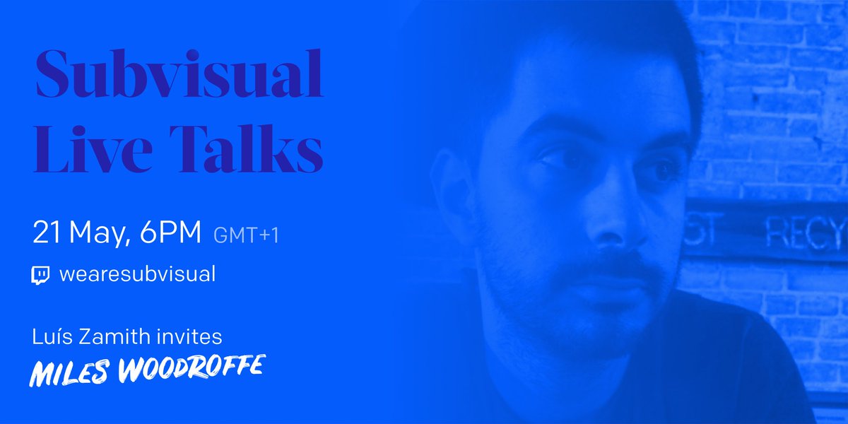 subvisual's tweet photo. This week at #SubvisualLiveTalks @zamith is joined by @tapster. You can expect an informal chat on music, food, and tech. What better way to end (or start) your day on Thursday at 6pm GMT +1 on https://t.co/PsCi8SjpW6.
#development #web #ruby #subvisualtalks https://t.co/8I0kw2YNrV