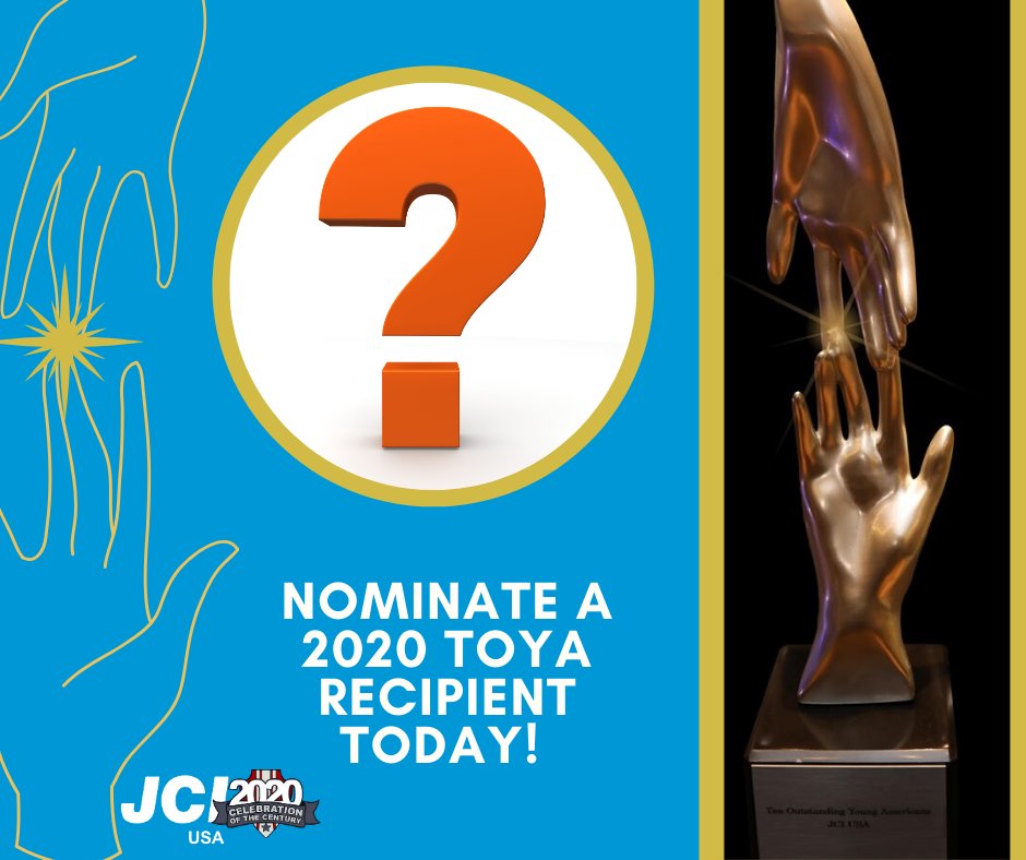 #TOYA Click here to get the form and nominate an Outstanding Young Person in your community, today! bit.ly/2Les40t