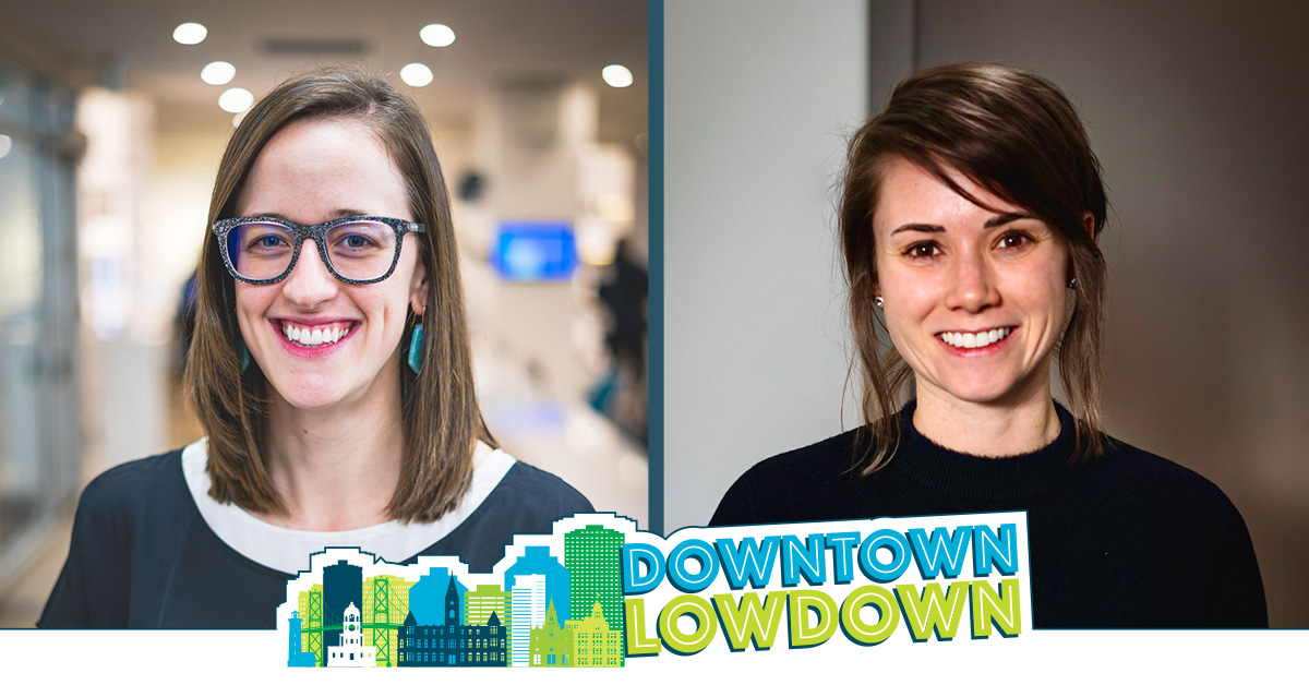 DowntownHalifax's tweet photo. On this week's #DowntownLowdown, Dr. Leanne Roach & Dr. Kelsey Bonang tell us how @InsightOptom has adapted to #physicaldistancing; @downtownpaul has an update on #NSBLEC and more. More info here https://t.co/ONpNPQXG8y or find us on @iTunes. #podcast @PodcastAtlantic https://t.co/6tuMLVxTe3