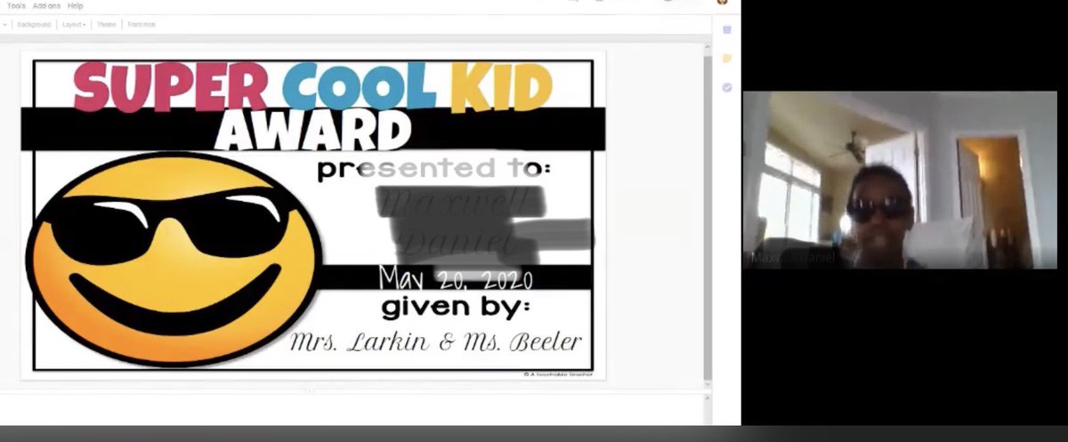 heymrslarkin's tweet photo. Class awards looked a little different this year, but we all felt close even if through a Google Meet ❤️ @EmilyBoatright @APS_SarahSmith https://t.co/SWLW0kP7rK