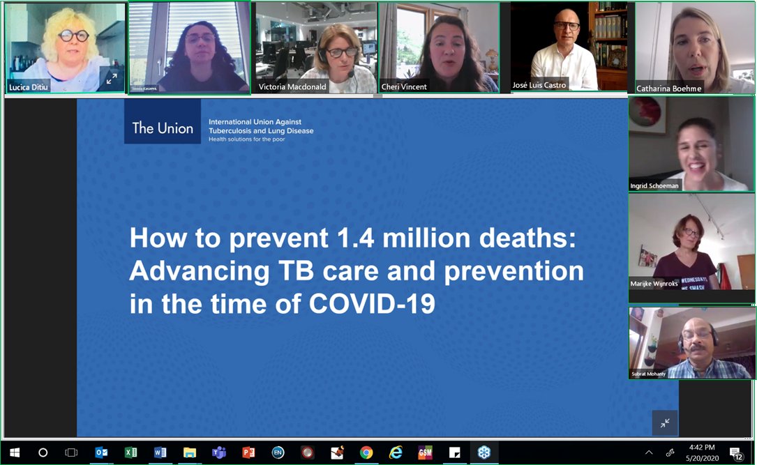 @TheUnion_TBLH @WHO @vsmacdonald @StopTB @GlobalFund @MarijkeWijnroks @BoehmeCatharina @FINDdx @OxfordImmunoEUR @JLCastroGarcia @LucicaDitiu Riveting discussions & great turnout at @TheUnion_TBLH Webinar on advancing #TB care &prevention in the time of #COVID19. Many thanks to @TheUnion_TBLH @vsmacdonald as well as co-speakers @LucicaDitiu, Cheri Vincent, @MarijkeWijnroks @JLCastroGarcia @BoehmeCatharina @SubratAxshya