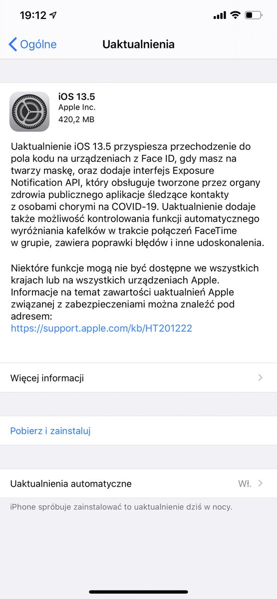 dominiklada's tweet photo. No to lecimy z aktualizacją #iOS13.5 - oczywiście jest też #iPadOS13.5 i #tvOS13.4.5 https://t.co/Zlqu09kJ7O