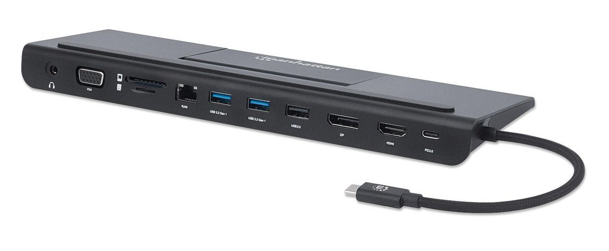 omniaBlog's tweet image. DOCKING STATION USB-C™ 11-IN-1 TRIPLO MONITOR CON MST
Docking Station Multifunzione che connette 1 dispositivo USB-C™ a schermi HDMI, DisplayPort e VGA simultaneamente, 2 porte USB 3.2 Gen 1 tipo A, 1 porta USB 2.0 tipo A, 1 porta LAN 10/100/1000 Mbps
🔗 robertoshop.it/prodotti/compu…