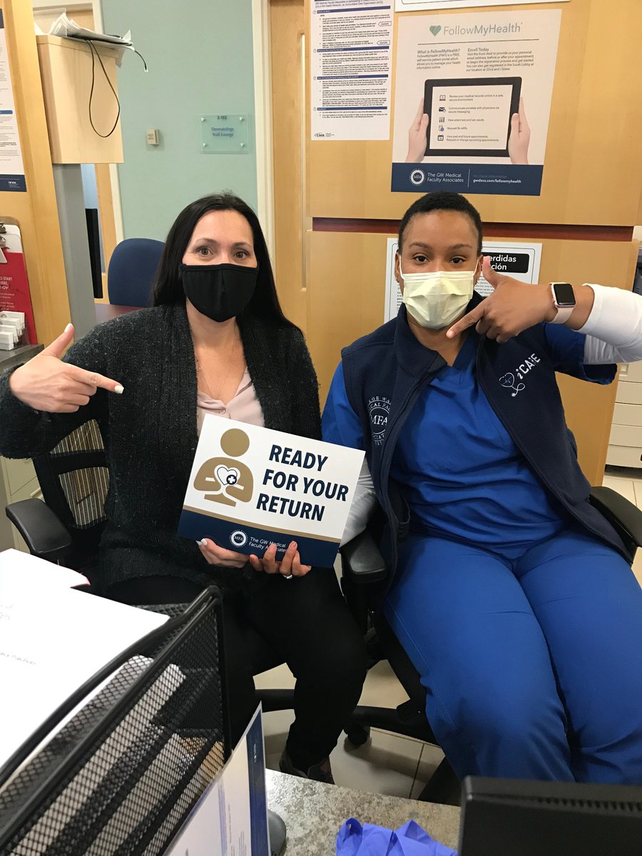 GW_MFA's tweet photo. Our departments of urology and dermatology are serving patients through #GWVirtualHealth visits. But now we are slowly re-opening for in-person visits and staff is ready to welcome you back. Read more about the steps we are taking to keep you safe: https://t.co/6p8GUpbdgS https://t.co/mFXejH7wJY