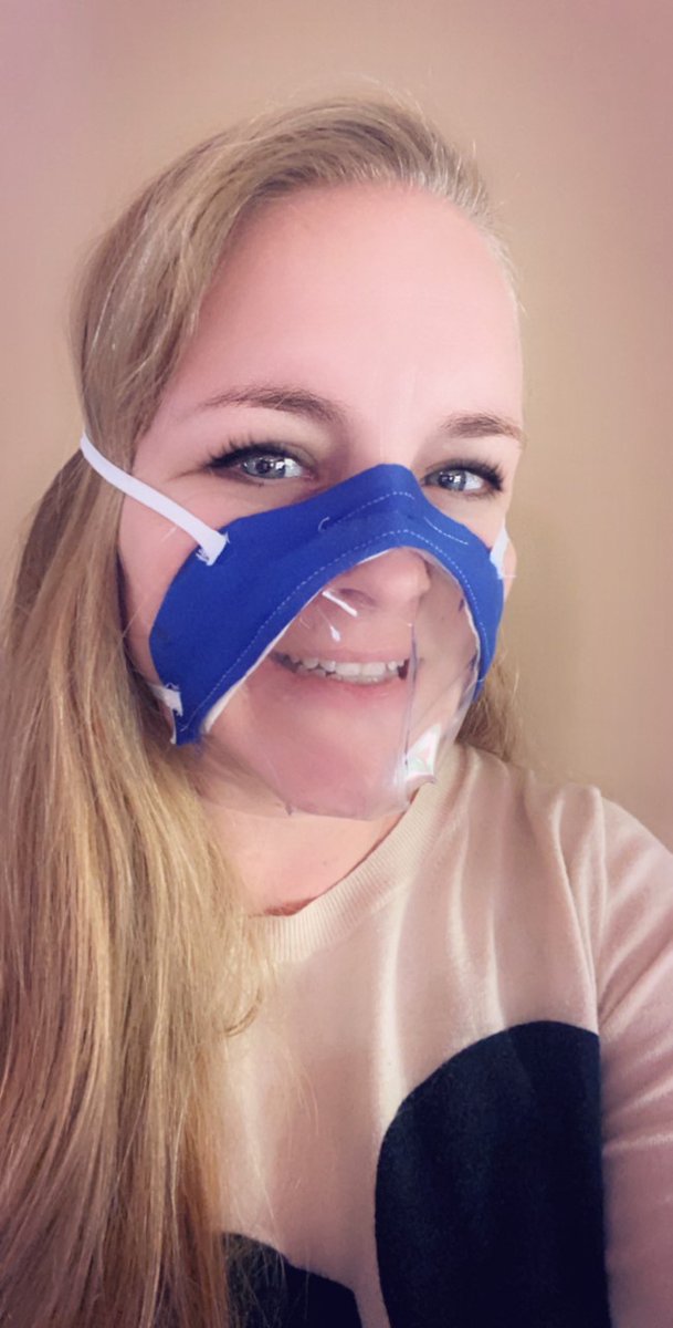 JaxSpeechHear's tweet photo. Innovation knows no bounds! Our Director of Operations designed face masks that enable patients to see lip movements—essential for patients with hearing loss &amp; speech therapy needs. Unlike similar masks on the market, these masks don’t fog, enabling uninterrupted conversation! https://t.co/AQh2lXk28f