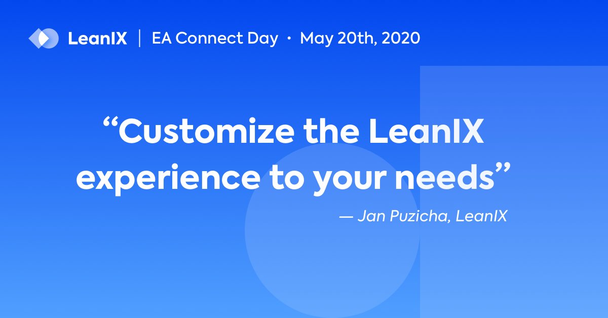 SAPLeanIX's tweet photo. LeanIX SVP Product, Jan Puzicha, reveals new #SelfConfiguration capabilities: "Customize the LeanIX experience to your needs". Now live at #EAConnectDay https://t.co/h1jU3taY9k https://t.co/ReyCdJU8nj