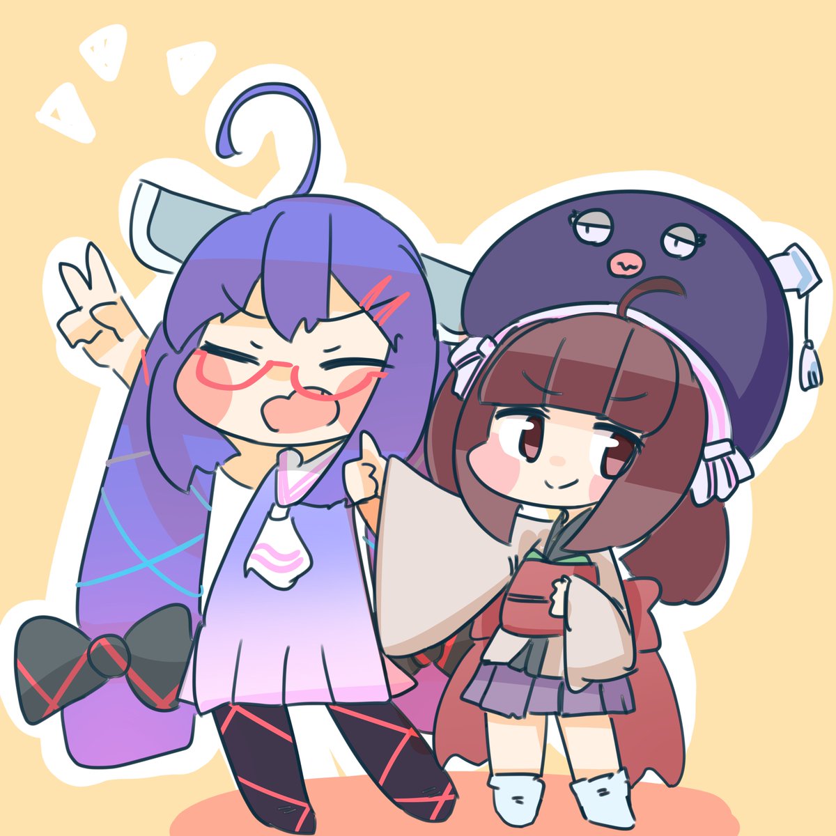 東北きりたん 「#1年間で絵が上達してるか見てみましょう
うなたんときりぴ 」|このほしのイラスト