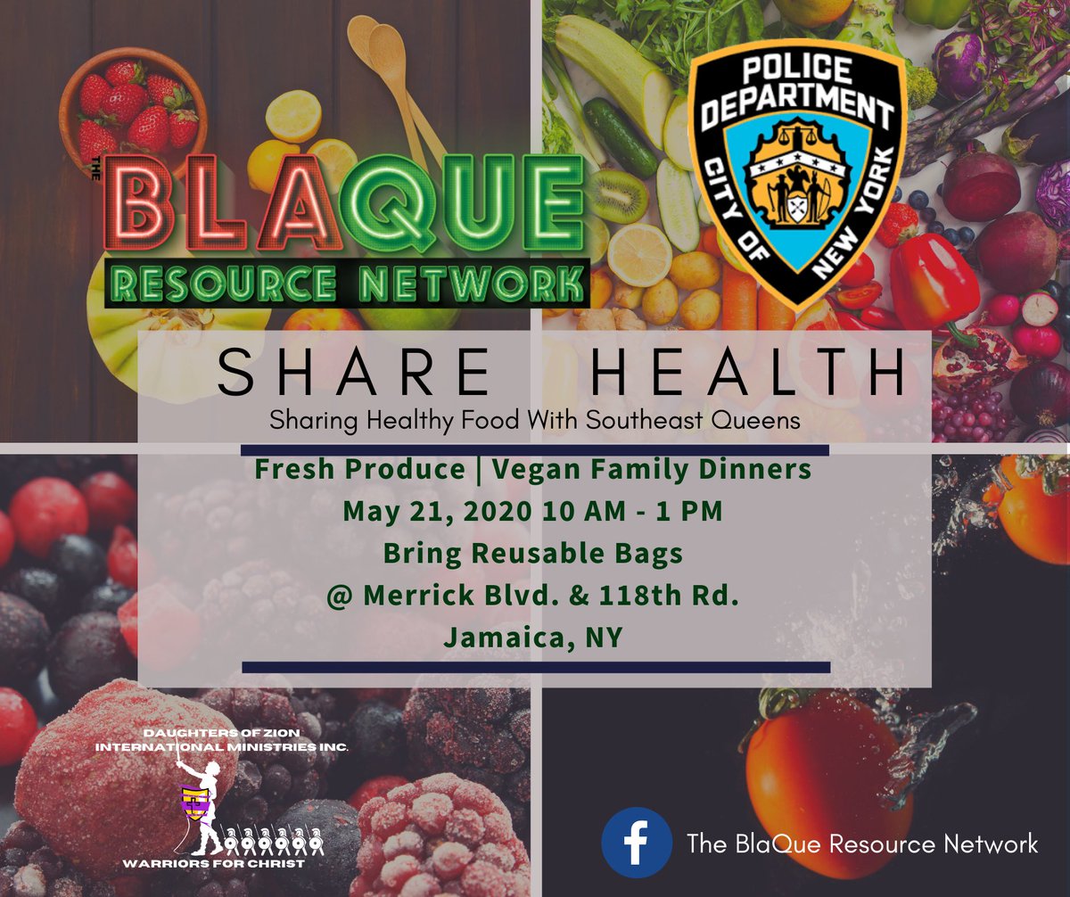farmersblvd's tweet photo. It is impossible to ignore the relationship between diet and immunity. Bring a bag and come out for fresh produce and hot vegetarian food from your local BlaQue owner Resturants. #HealthisWealth

Thursday May 21st 10am! https://t.co/odqKhwPCYc