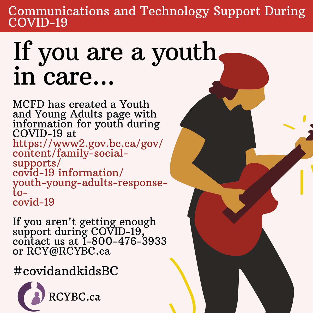 Don't forget, we are still here for children and youth. Our lines are open, and so is our email. 1-800-476-3933 or rcy@rcybc.ca #covidandkidsbc #Advocacy #wecanhelp