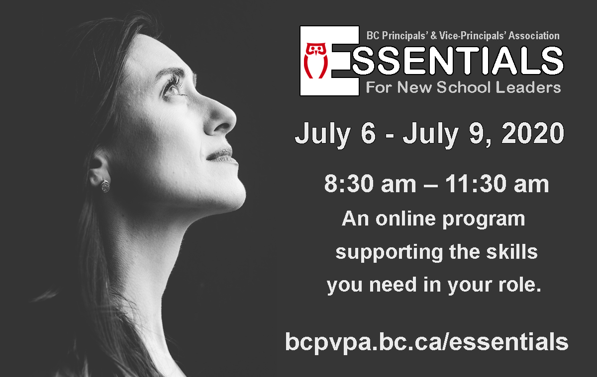 BCPVPA's tweet photo. Will you, or someone you know, be a new #VicePrincipal in September? Are you a teacher transitioning directly to a #Principal role? @bcpvpa's #Essentials for New School Leaders July 6-9 will help you start your journey. Find out more & register now https://t.co/UXkQc78ERB https://t.co/YA8vfrSjEW