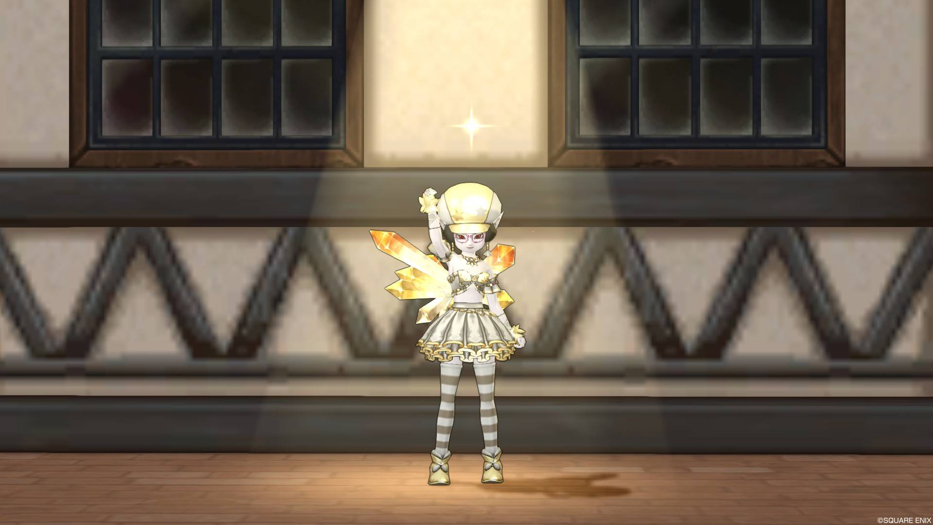 樽キャノン ｔ ドラクエ１０ 珍しく 純白と金を使ってゴージャスな感じのドレアを作ってみた 初めての系統 いつもは黒と赤 灰色 緑とかもうちょい地味な配色のやつなので Dq10